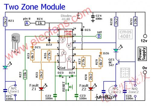 如何建立一个可扩展的多区域防盗报警模块