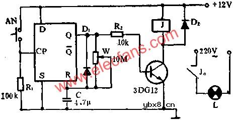 D触发器组成曝光定时器电路图
