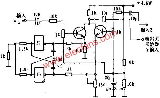 与非门组成电子开关电路图