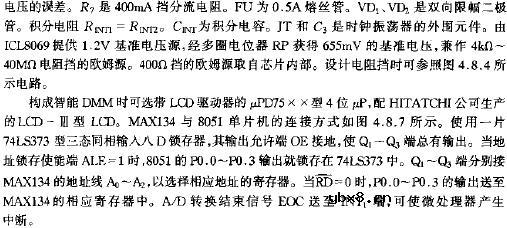 由MAX134构成数字多用表的基本电路