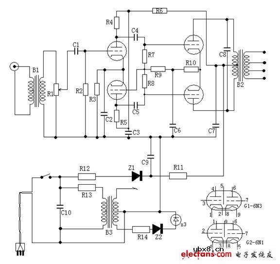 6N1+6N3做微型胆机电路