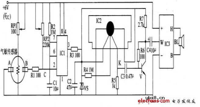 禁烟警示器电路