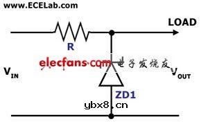 稳压二极管组成的基本稳压电路