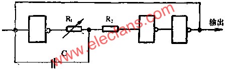 与非门组成可控振荡器电路图