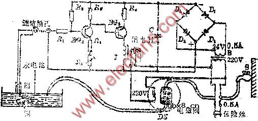 温室自动浇水装置电路图