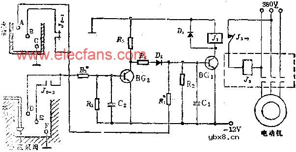 水塔、水井水位自动控制器电路图