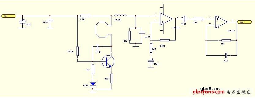 315MHZ超再生接收电路原理图