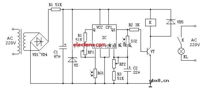 CD4013路灯控制器电路图