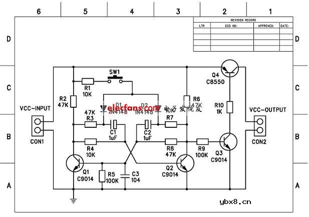 实用电子开关电路图