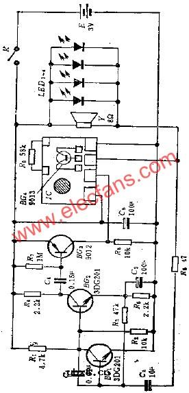 声控音乐娃娃电路图