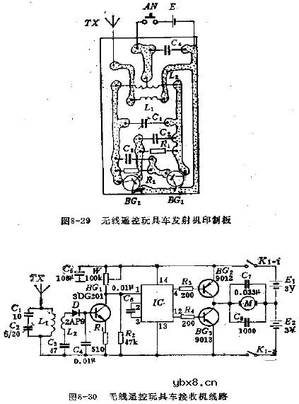 无线遥控玩具车电路图