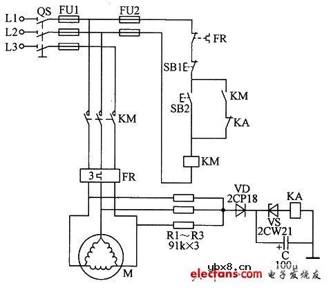 三角形联结电动机断相保护电路