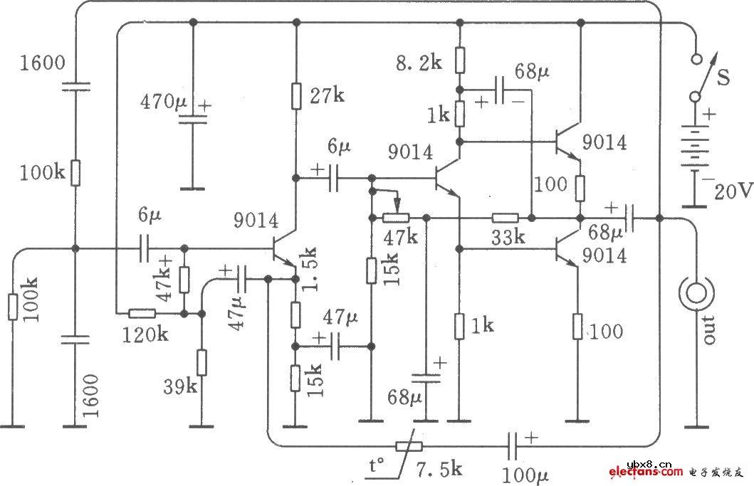 文氏桥低频信号发生器原理图