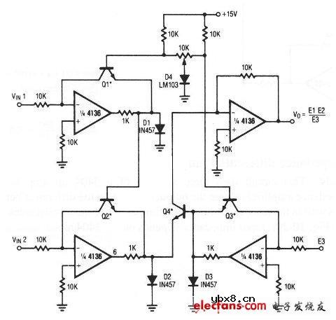 一种模拟乘法器原理图