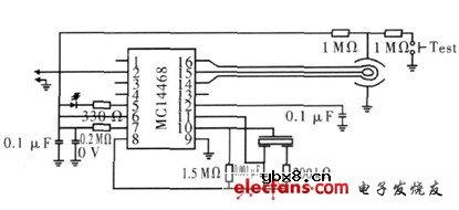 基于MC14468的烟雾传感电路