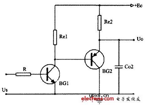 PNP晶体管共发共集电路