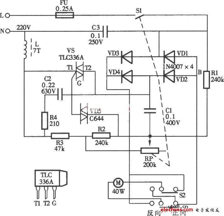 滚动式按摩器原理电路
