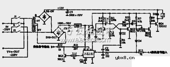 彩电遥控交流关机原理电路