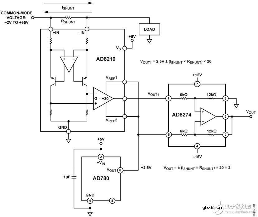 高电压高精度电流检测和输出电平转换电路图