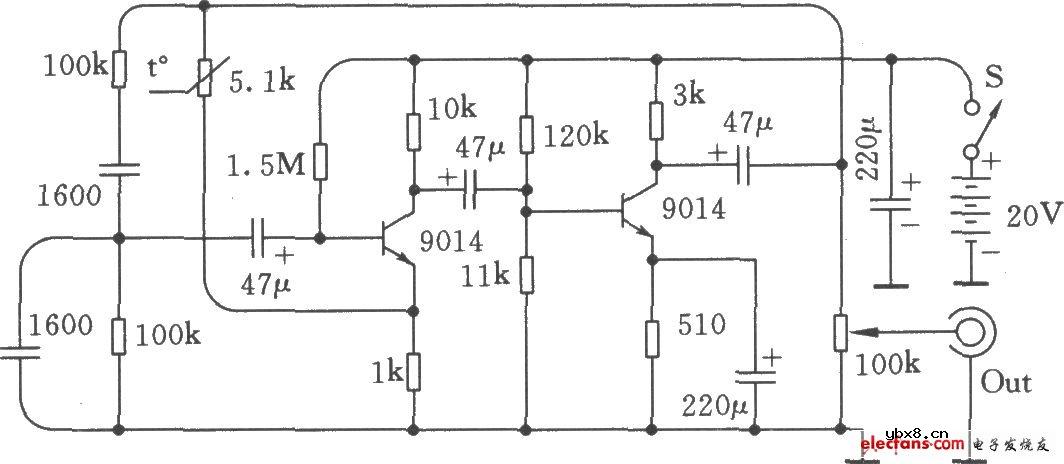 文氏桥低频信号发生器原理图