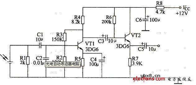 光电自动寻迹器原理图