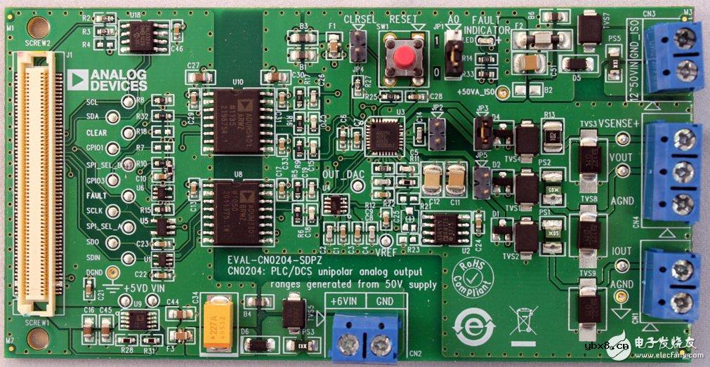 灵活、高精度、低漂移的PLC/DCS模拟输出模块电路图
