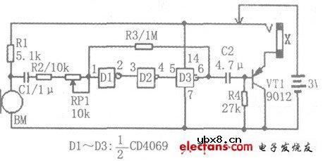 用逻辑数字电路制作的实用助听器
