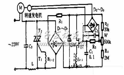 双向可控硅与单结晶管构成控制电路