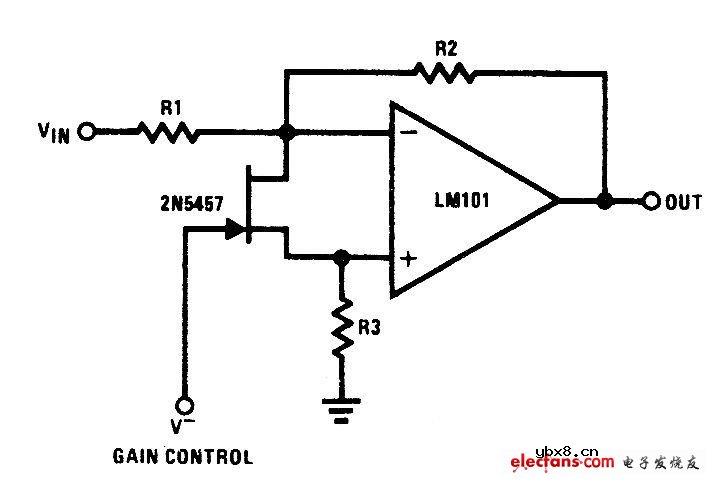 2N5457构成的压控增益电路