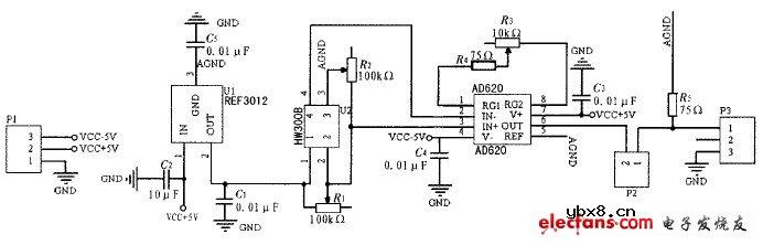 霍尔电流传感器电路