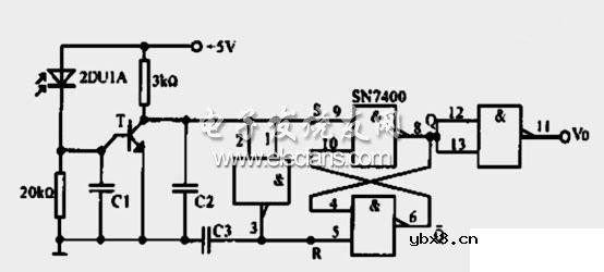 光电二极管脉冲录入原理电路
