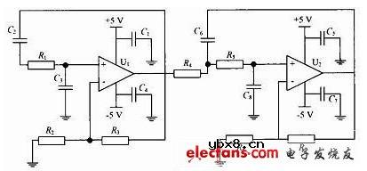 四阶巴特沃斯滤波电路