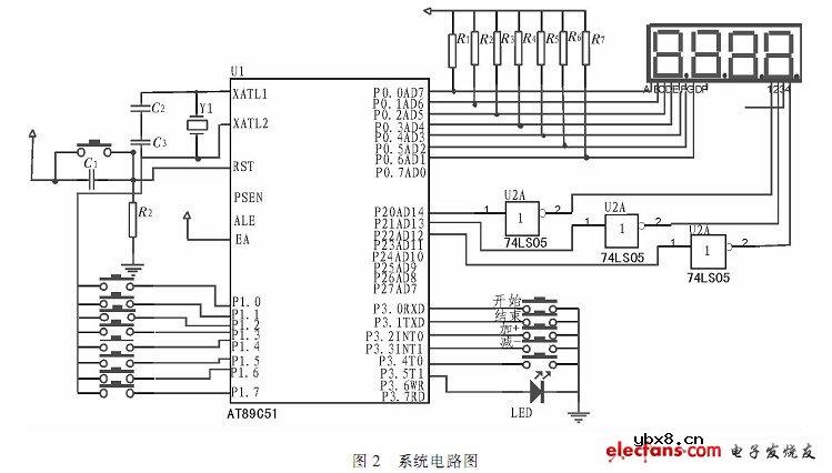 抢答与表决计时器的硬件电路图