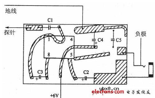 易制的集成电路信号寻迹器电路
