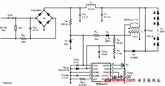 TPS92310典型应用电路图及拓扑图