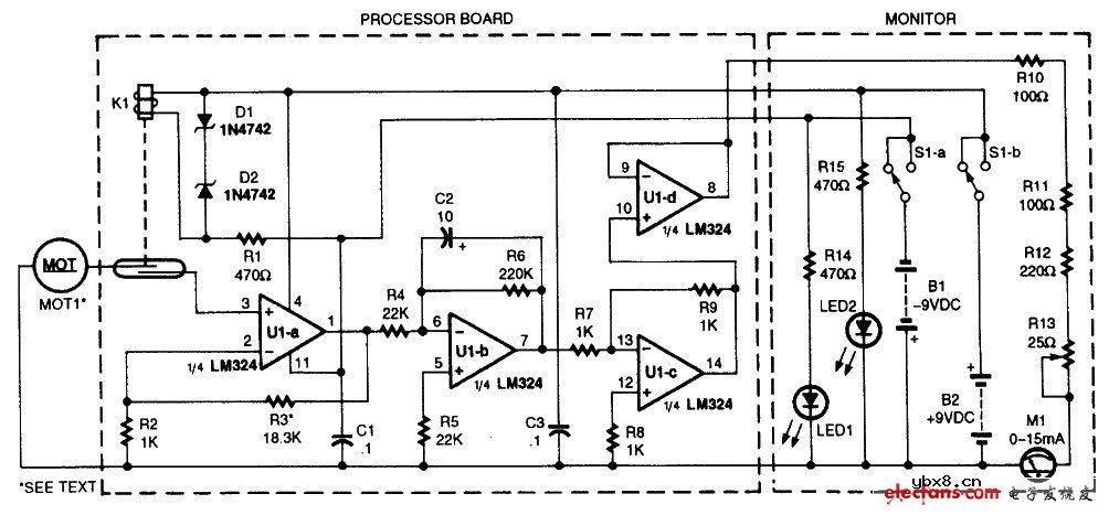 电子风速仪原理图
