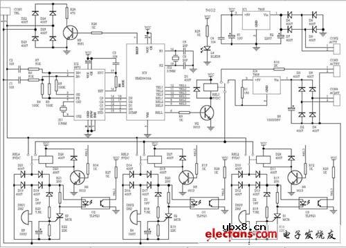 采用PIC单片机控制的电话机电路