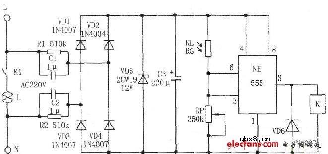 光控开光路灯自动控制电路原理