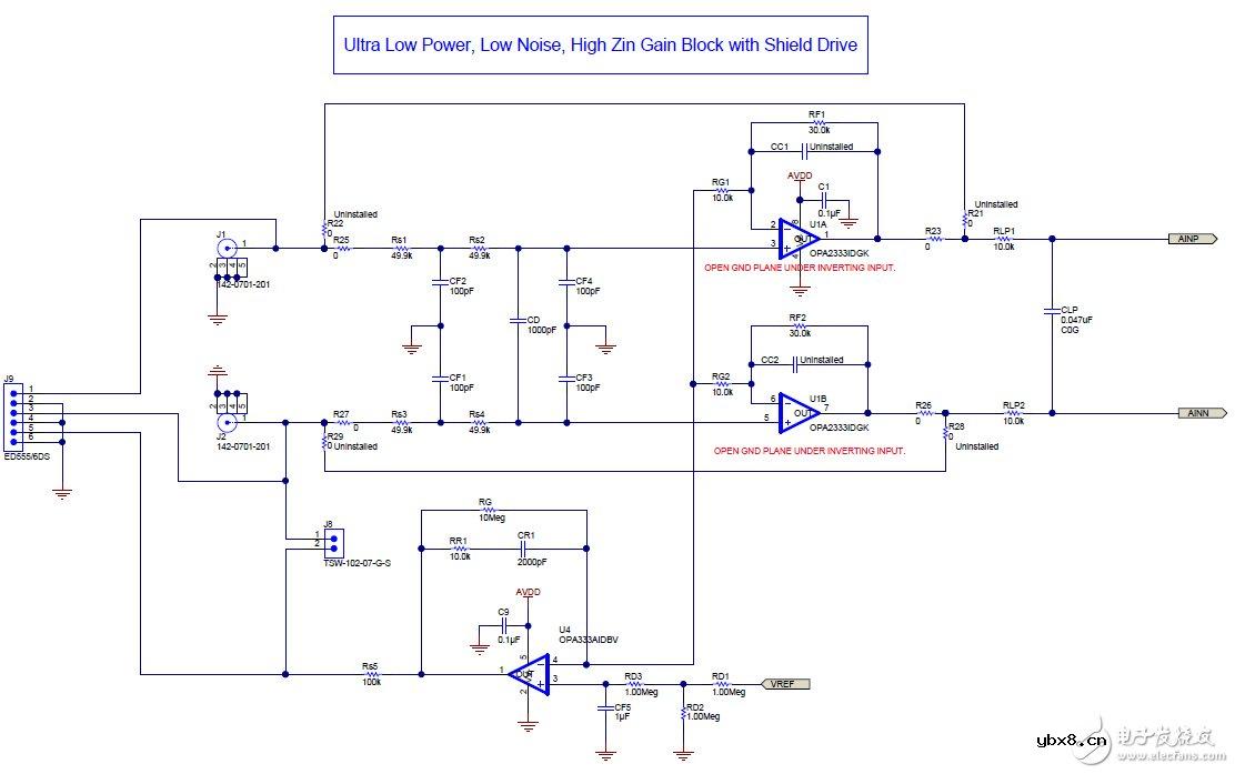 离散LEAD I ECG实现的数据采集模块（用于ECG系统）