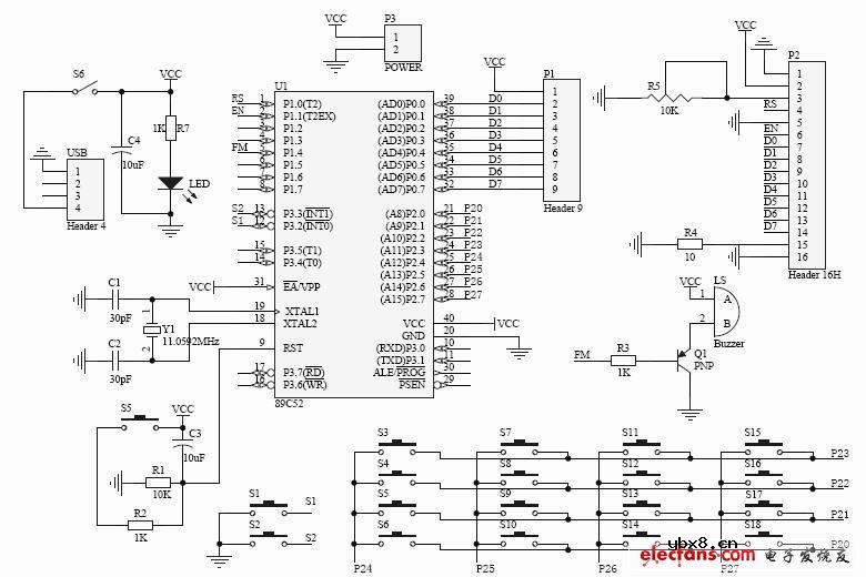 篮球计时记分系统原理图