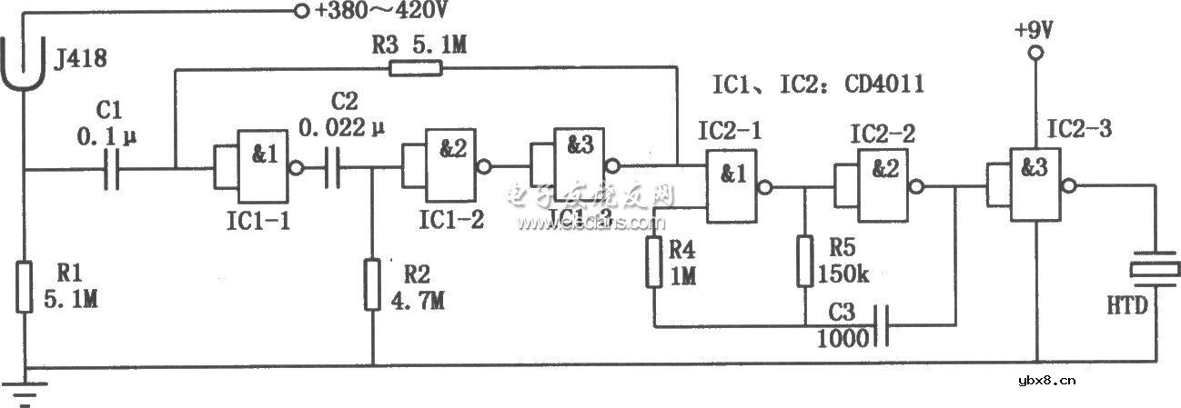 基于CCD4011的放射线检测仪电路