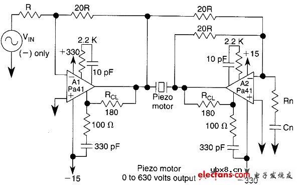 压电马达驱动电路原理图