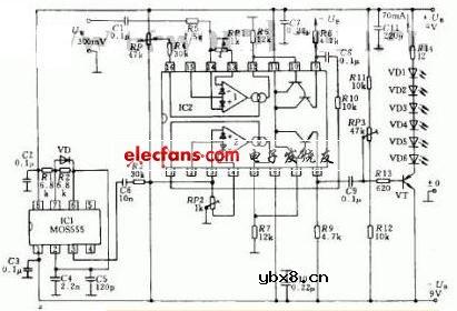 采用幅值调制的红外线发送电路
