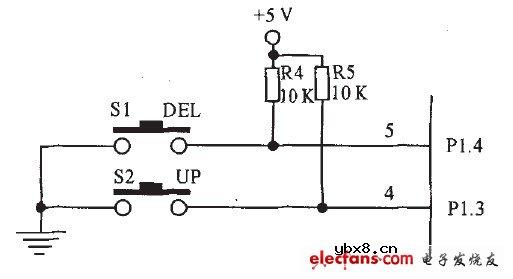 无线病房呼叫器主机键盘电路图