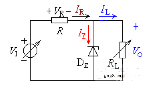 硅稳压二极管稳压电路原理说明