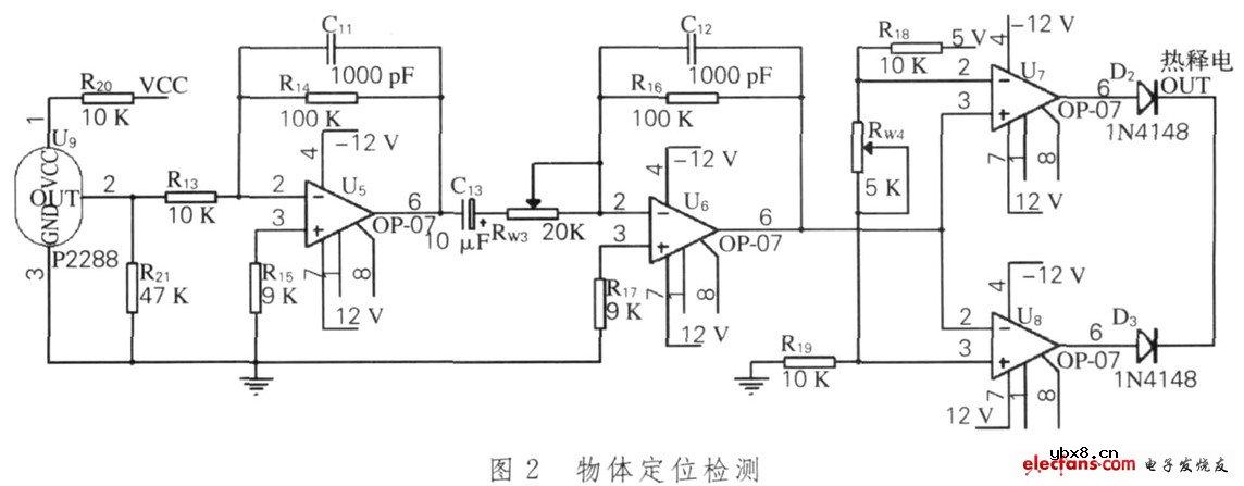 物体定位检测电路图