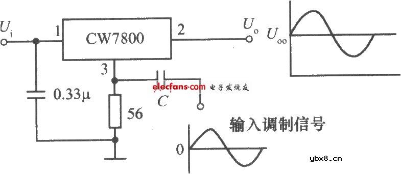 基于CW7800的功率调幅器电路图