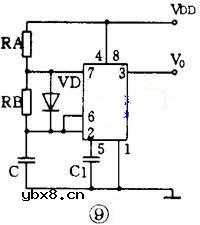 555方波振荡电路