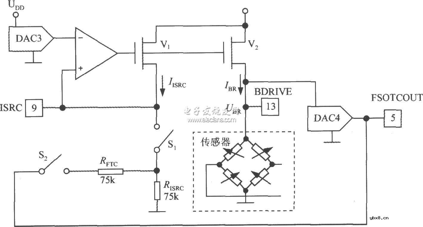 MAX1458构成的电桥激励电路