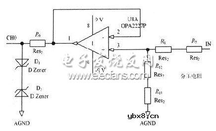 A/D输入调理保护电路